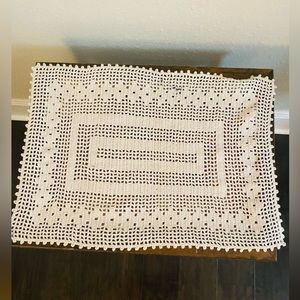 CROCHETED TABLE RUNNER 22 x 16